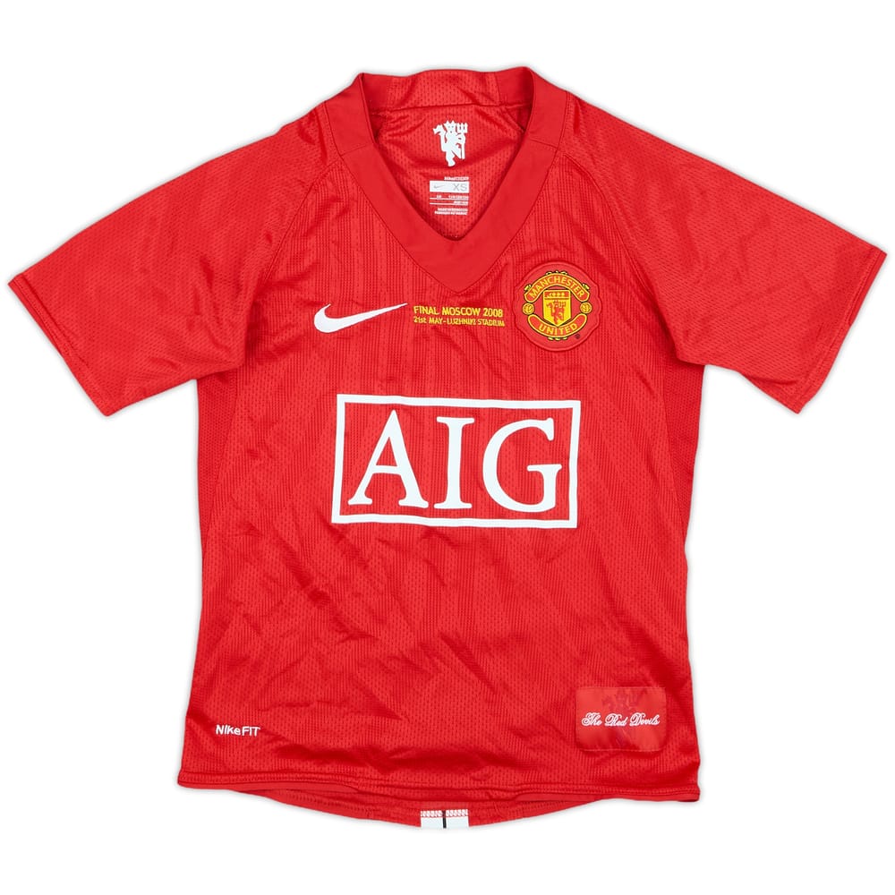 2007-09 Manchester United 'Final' Home Shirt - 9/10 - (6-7 Years)
