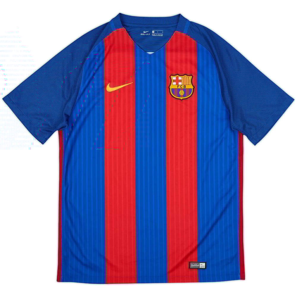 2016-17 Barcelona Youth Issue Home Shirt #16 - 10/10 - (M)