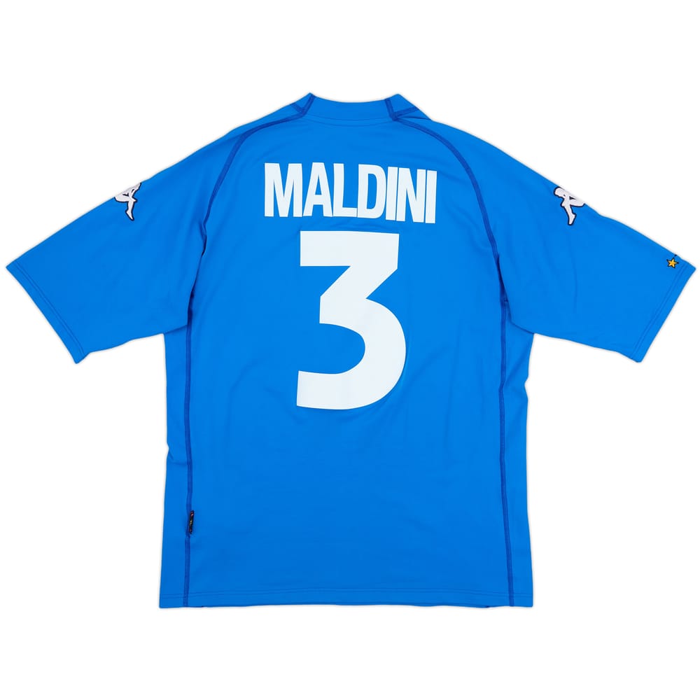 2000-01 Italy Home Shirt Maldini #3 - 8/10 - (XL)