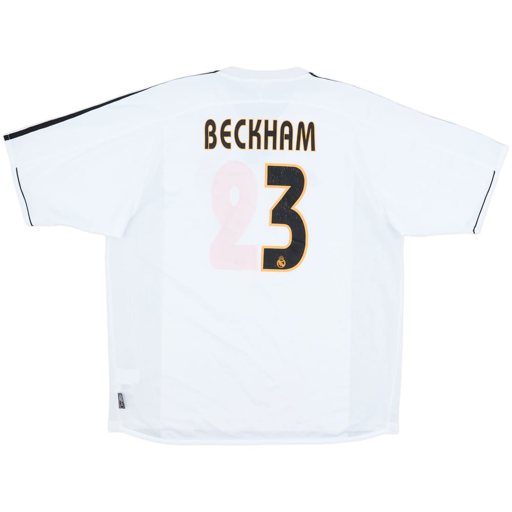 2003-04 Real Madrid Home Shirt Beckham #23 - 4/10 - (XL)
