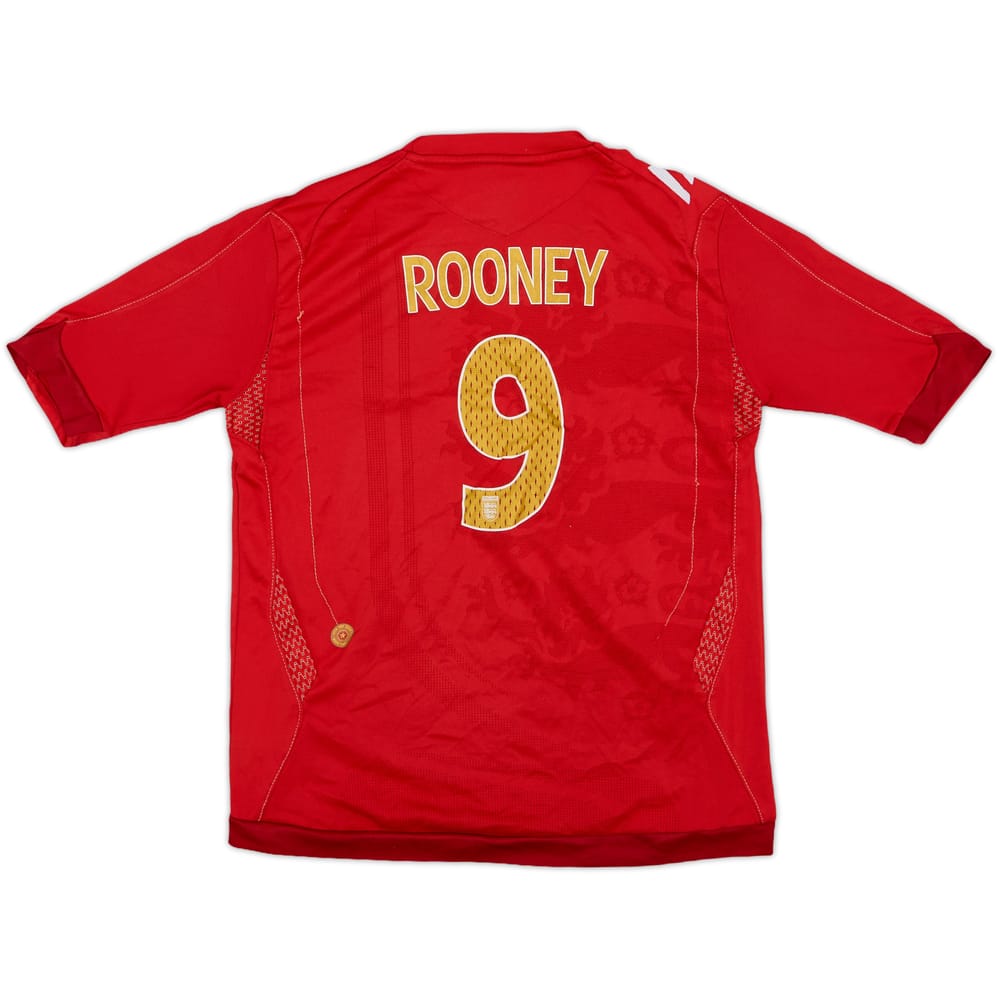 2006-08 England Away Shirt Rooney #9 - 8/10 - (M.Boys)