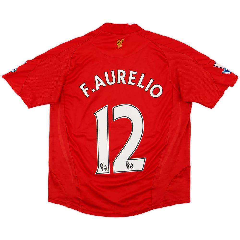 2008-10 Liverpool Home Shirt F. Aurelio #12 - 6/10 - (XL.Boys)