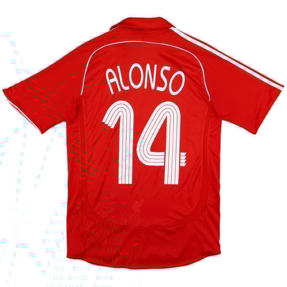 2006-08 Liverpool Home Shirt Alonso #14 - 6/10 - (S)