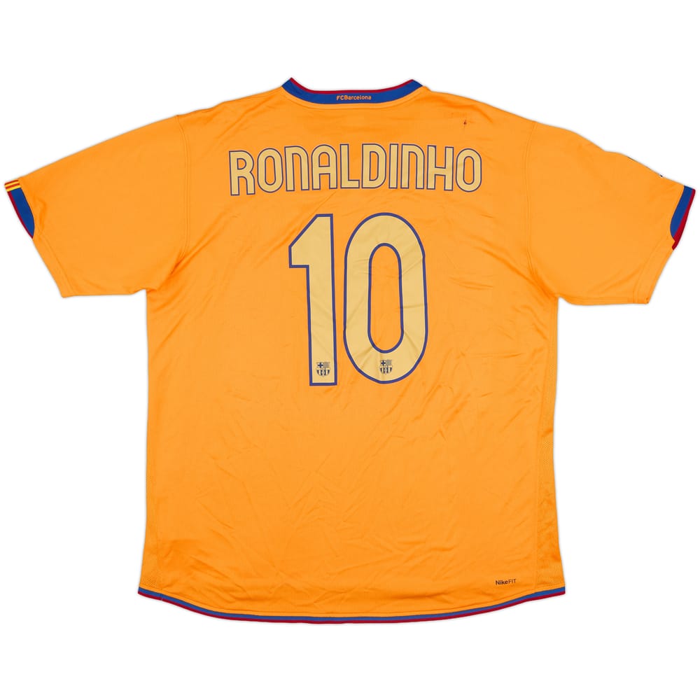 2006-08 Barcelona Away Shirt Ronaldinho #10 - 7/10 - (XL)