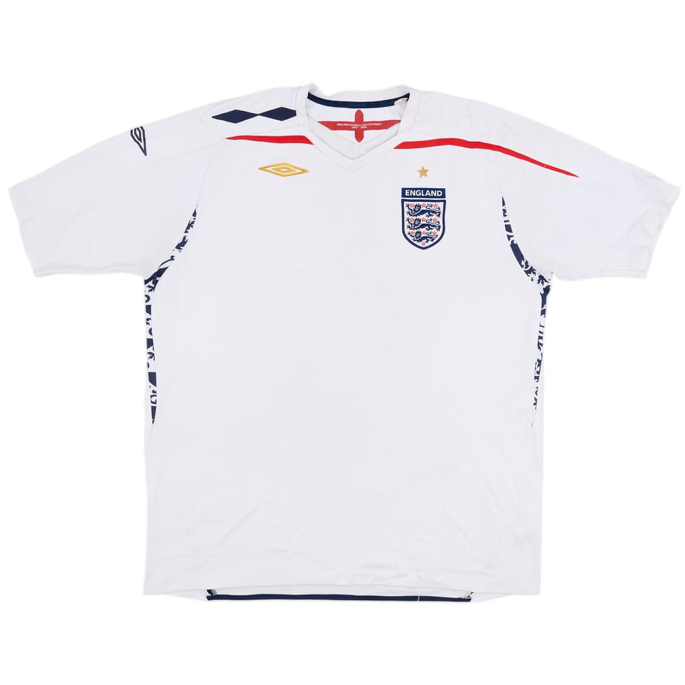 2007-09 England Home Shirt - 4/10 - (XXL)