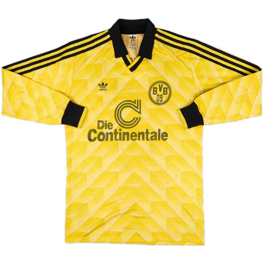 1988-89 Borussia Dortmund Home L/S Shirt - 7/10 - (M)