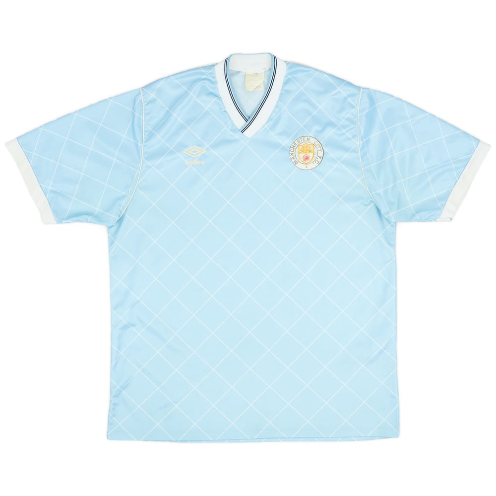 1987-89 Manchester City Home Shirt - 7/10 - (L)