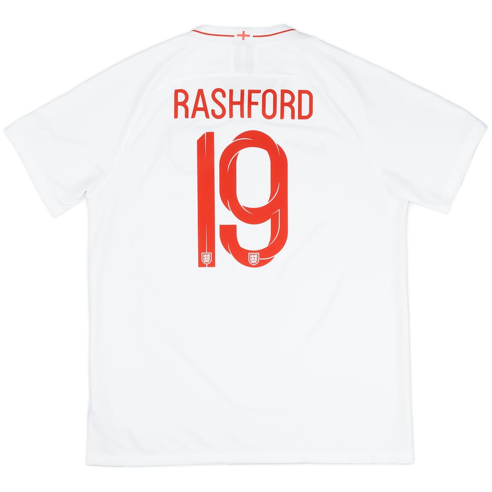 2018-19 England Home Shirt Rashford #19 - 9/10 - (XL)