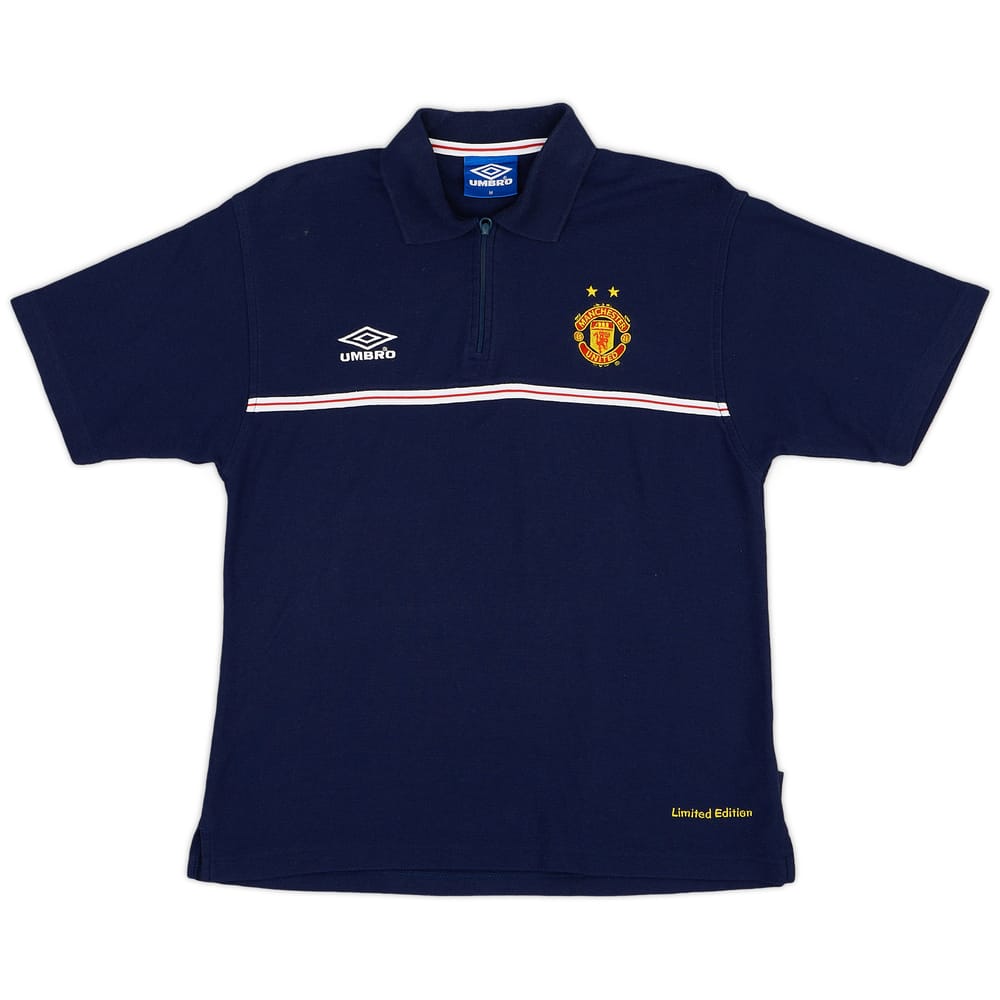 1998-99 Manchester United 'Limited Edition' Umbro Polo Shirt - 9/10 - (M)