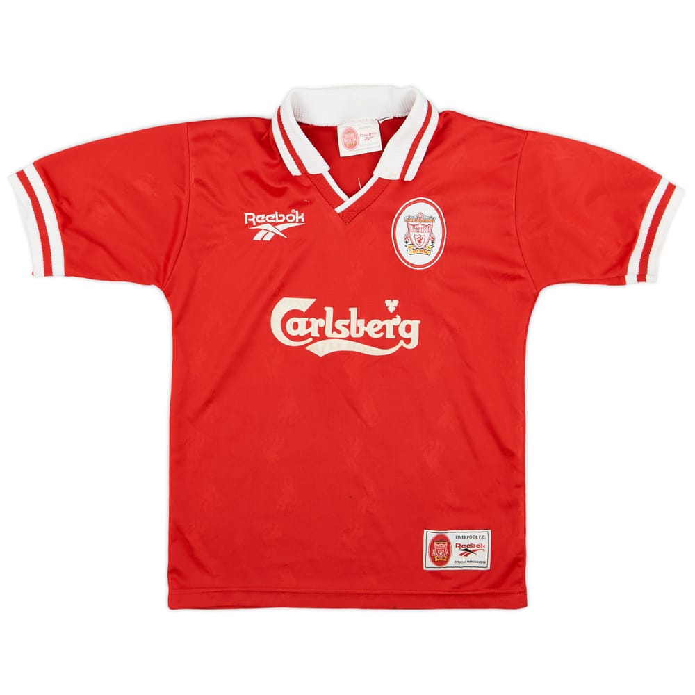 1996-98 Liverpool Home Shirt - 7/10 - (M.Boys)