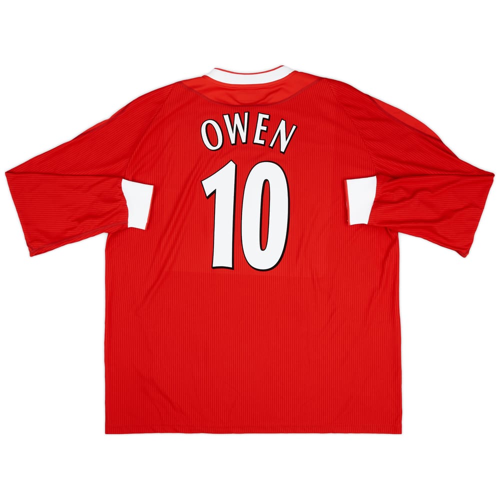 2002-04 Liverpool Home L/S Shirt Owen #10 - 9/10 - (XXL)