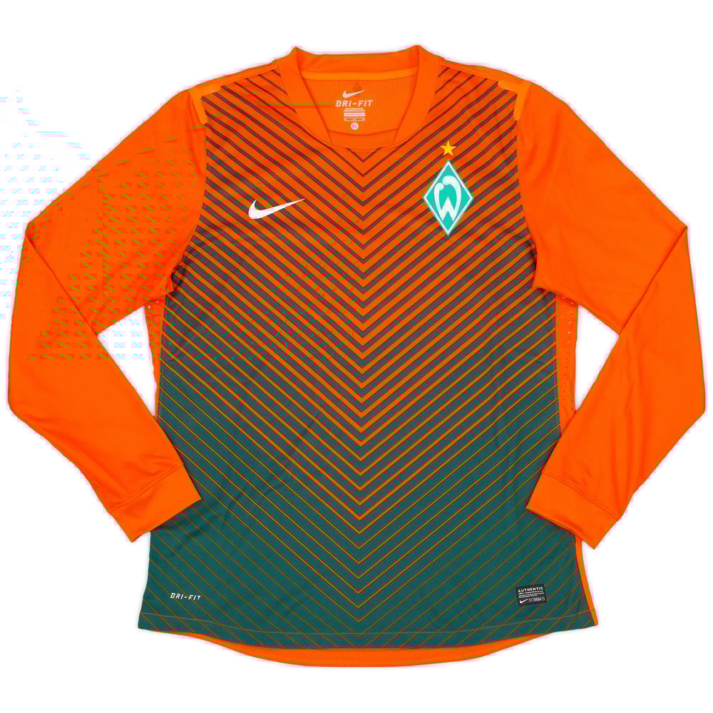 2011-12 Werder Bremen Authentic Away L/S Shirt - 9/10 - (XL)