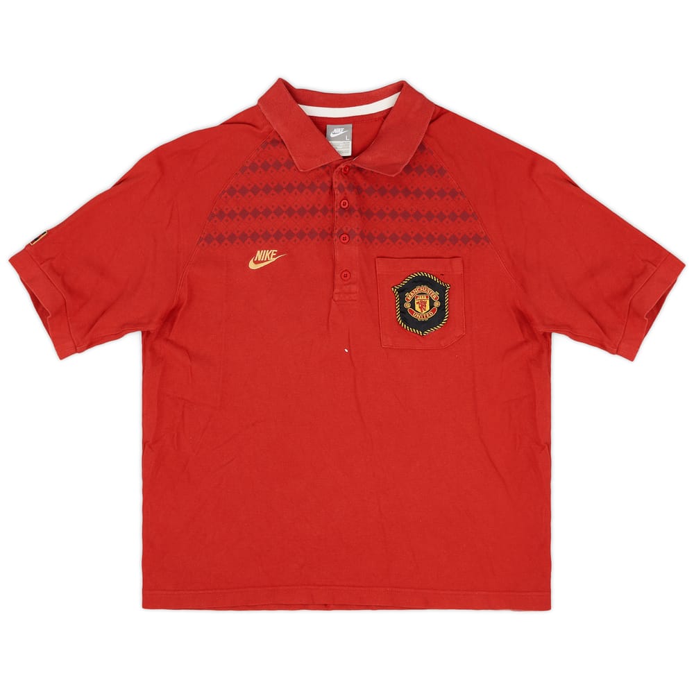 2008-09 Manchester United Nike Polo Shirt - 7/10 - (L)
