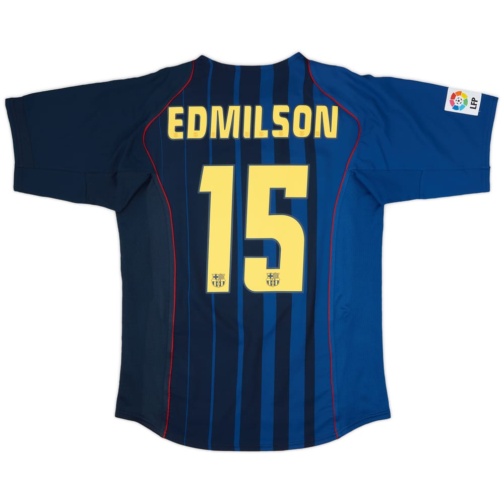 2004-05 Barcelona Away Shirt Edmilson #15 - 9/10 - (M)