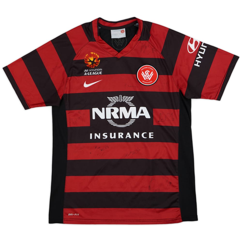 2012-14 Western Sydney Wanderers Signed Home Shirt - 8/10 - (M)