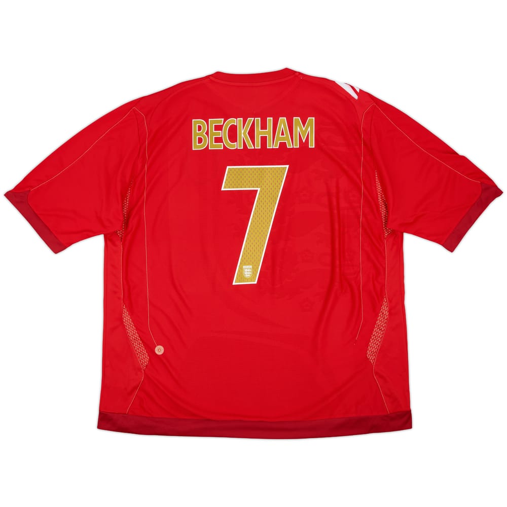 2006-08 England Away Shirt Beckham #7 - 8/10 - (3XL)