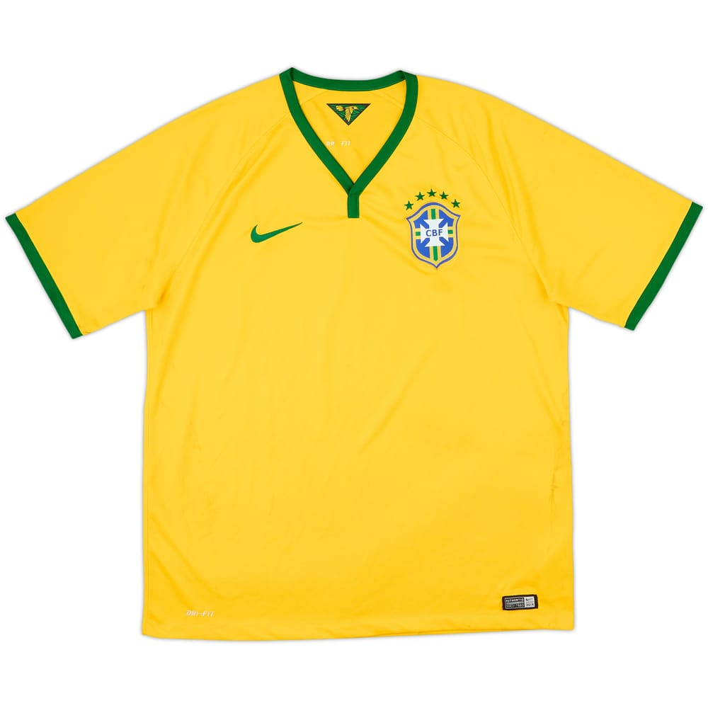 2014-15 Brazil Home Shirt - 5/10 - (XL)
