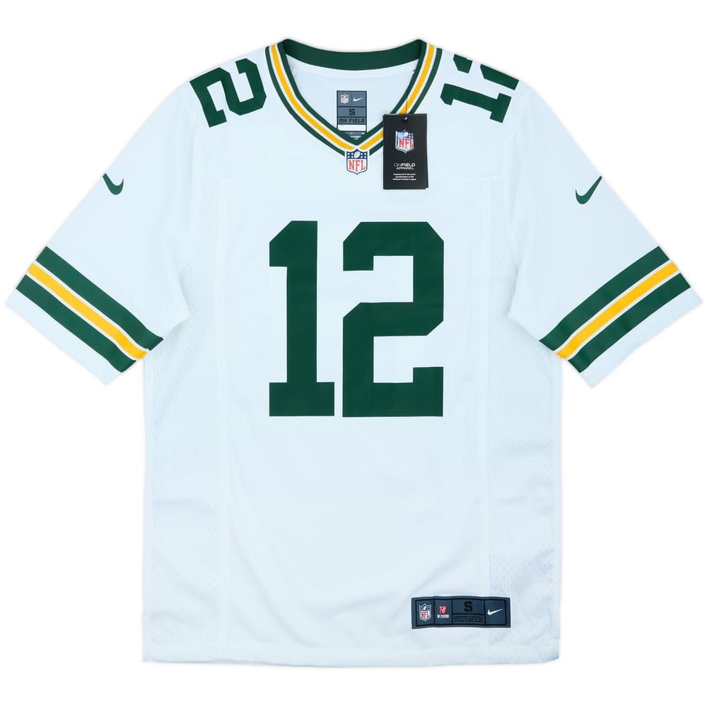 2012-22 Green Bay Packers Rodgers #12 Nike Game Away Jersey (S)