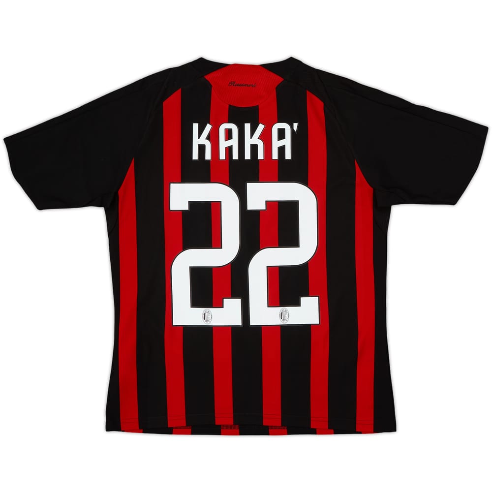2007-08 AC Milan Home Shirt Kaka #22 - 7/10 - (Women's M)