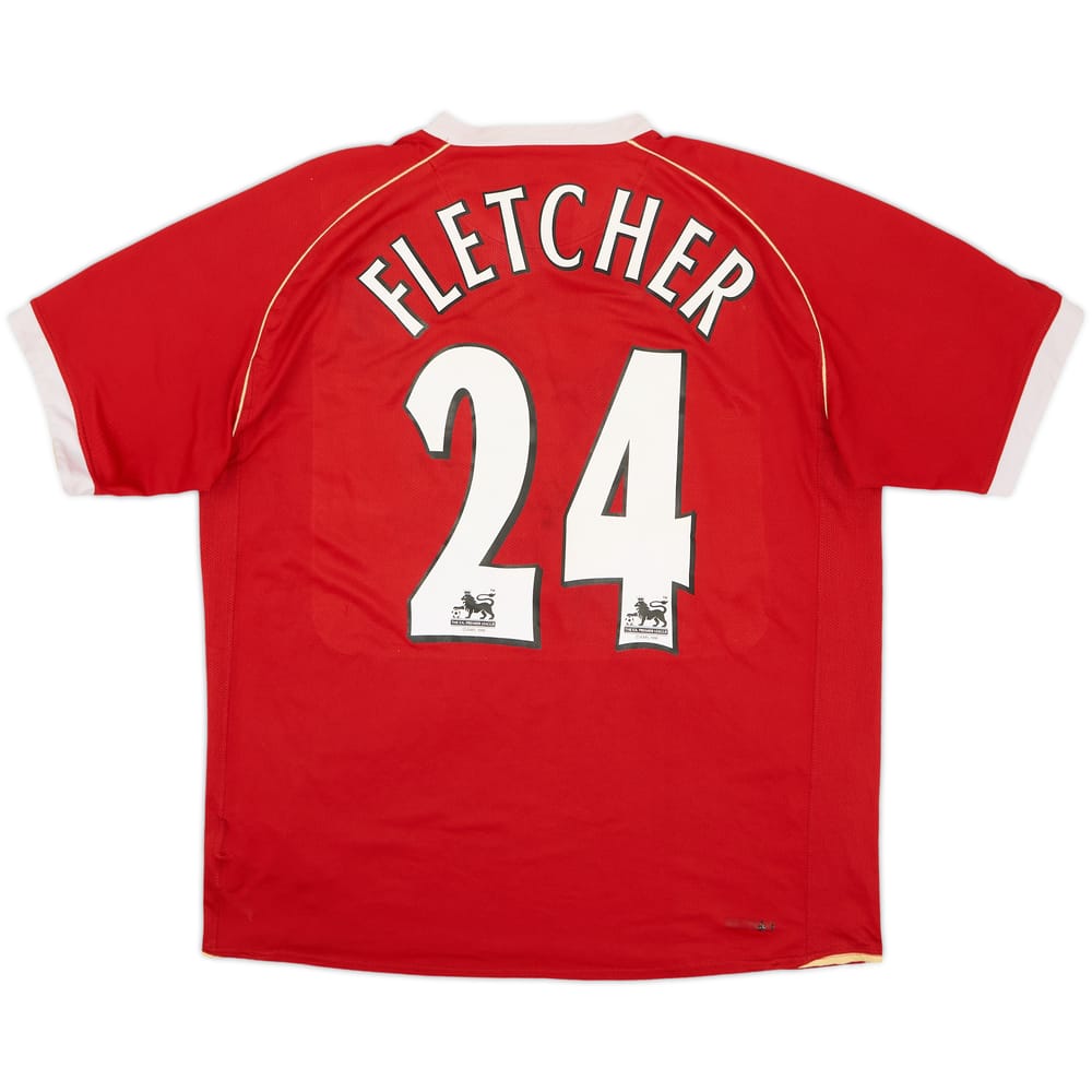 2006-07 Manchester United Home Shirt Fletcher #24 - 5/10 - (L)