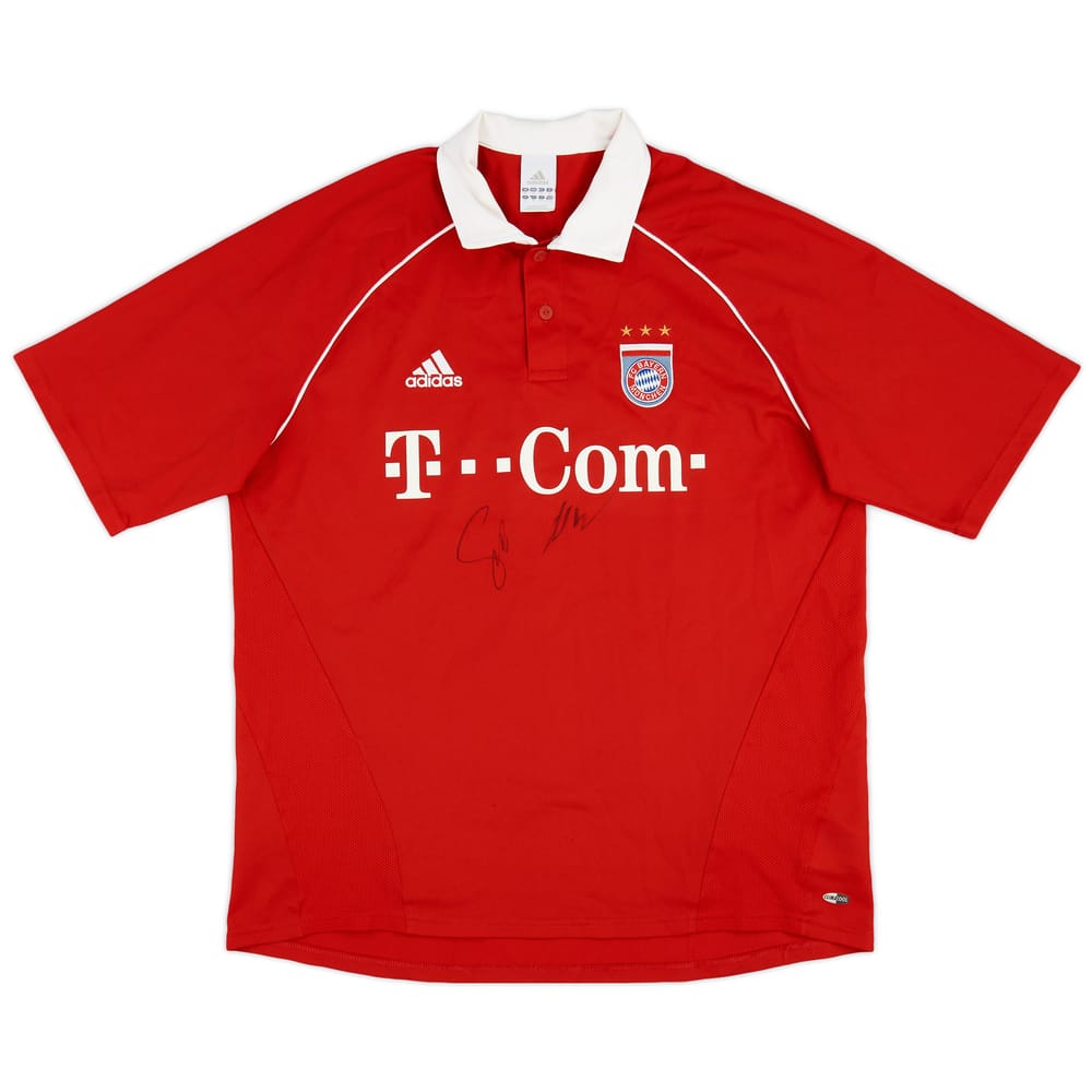 2005-06 Bayern Munich Signed Home Shirt - 8/10 - (XL)