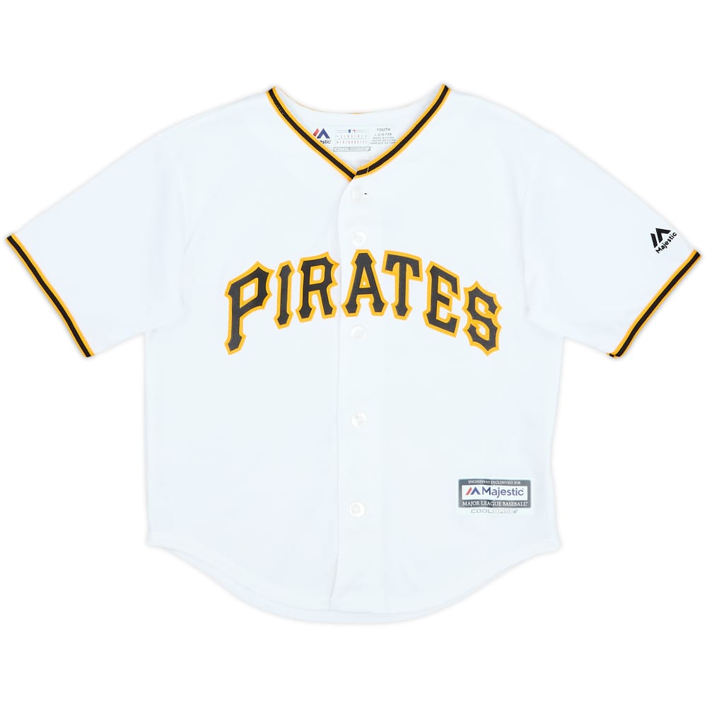 2016-19 Pittsburgh Pirates Majestic Cool Base Home Jersey - 9/10 - (S.Boys)