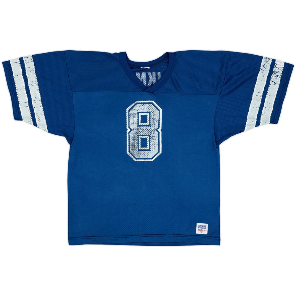 1992-94 Dallas Cowboys Aikman #8 Wilson Home Jersey - 6/10 - (XL.Boys)