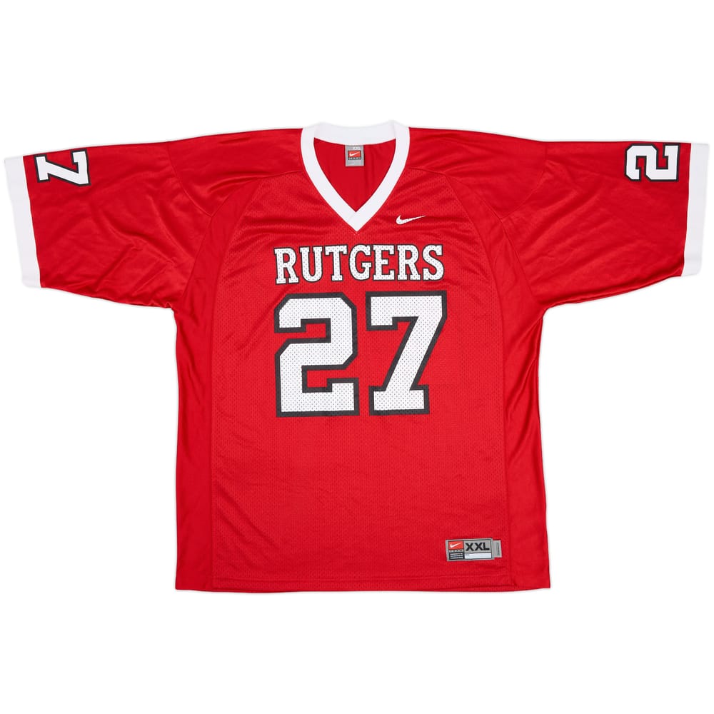 2006-07 Rutgers Scarlett Knights Rice #27 Nike Home Jersey - 9/10 - (XXL)
