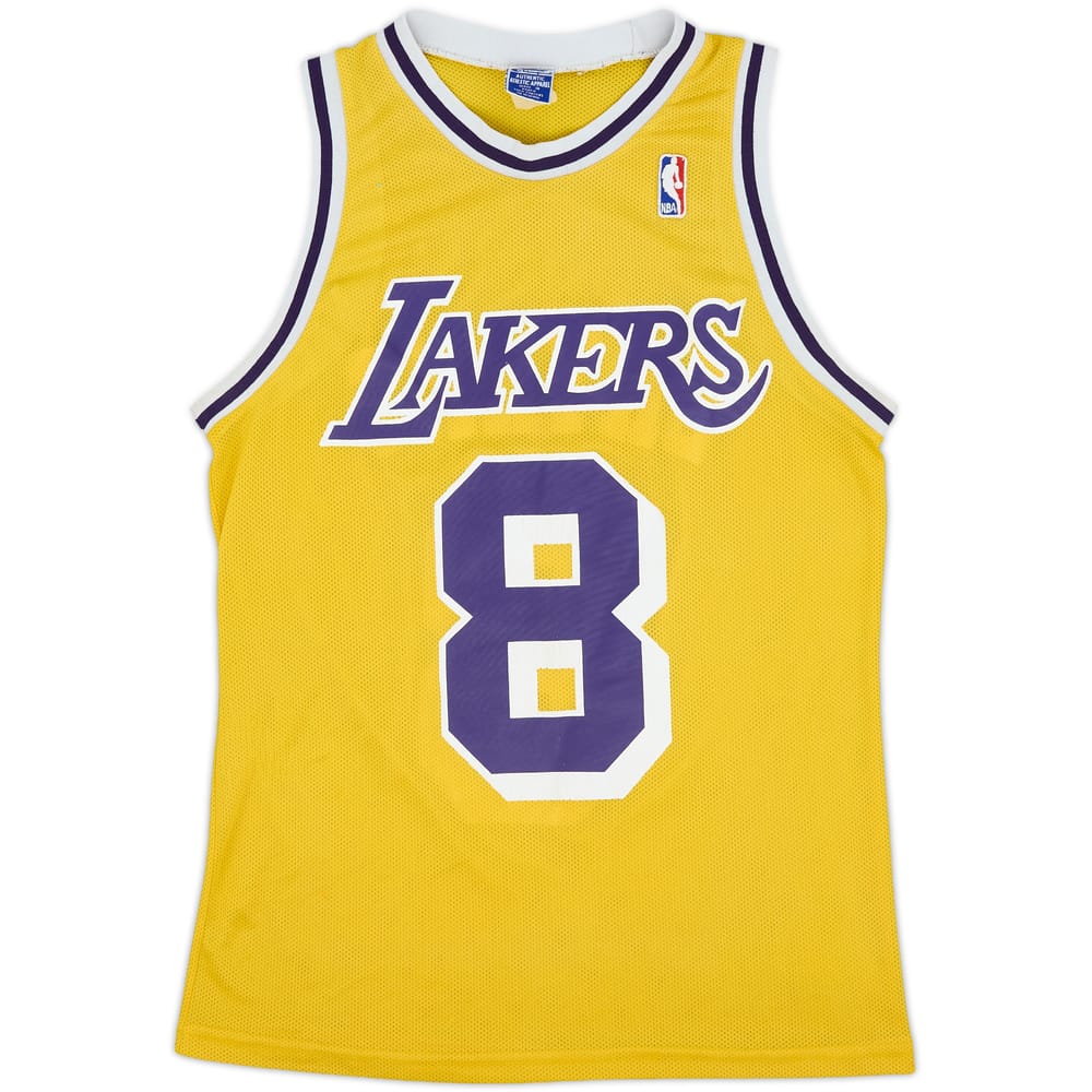 1996-99 LA Lakers Bryant #8 Champion Home Jersey - 5/10 - (M)