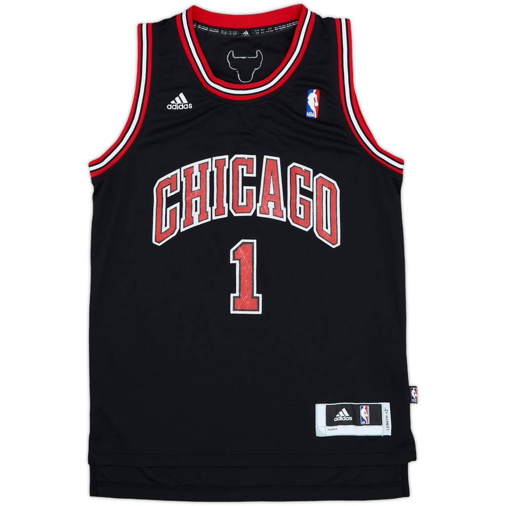 2010-14 Chicago Bulls Rose #1 adidas Swingman Alternate Jersey - 5/10 - (XS)