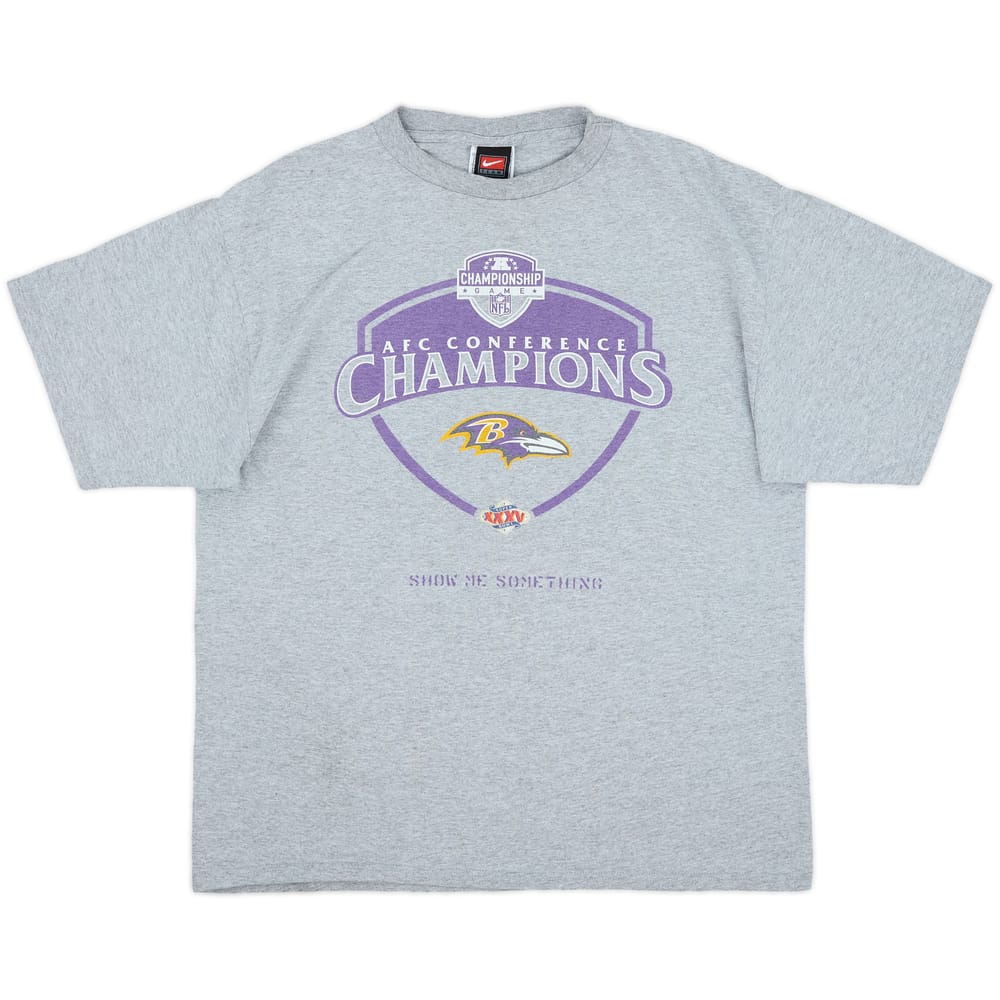 2001 Baltimore Ravens AFC Champions Nike Tee - 7/10 - (M)