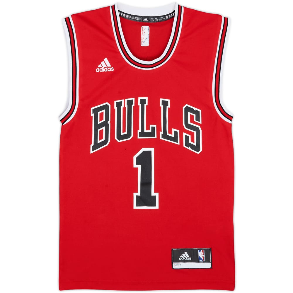 2014-16 Chicago Bulls Rose #1 adidas Away Jersey - 5/10 - XXS