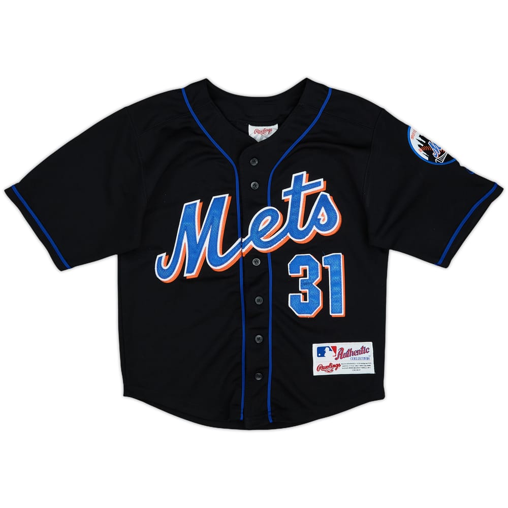 2000-02 New York Mets Piazza #31 Rawlings Authentic Alternate Jersey - 8/10 - (S.Boys)