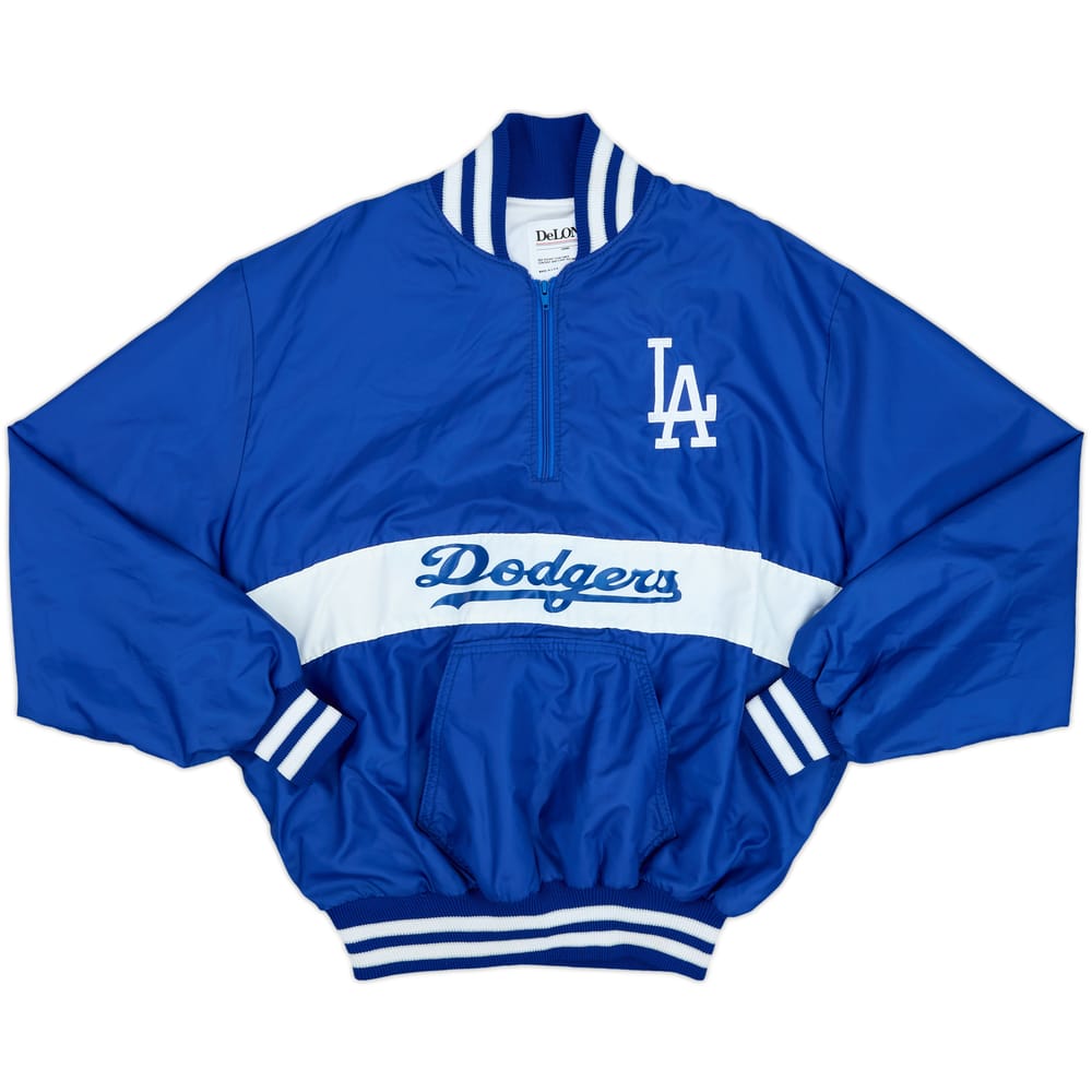 1990s LA Dodgers DeLong 1/4 Zip Windbreaker Jacket - 9/10 - (XL)
