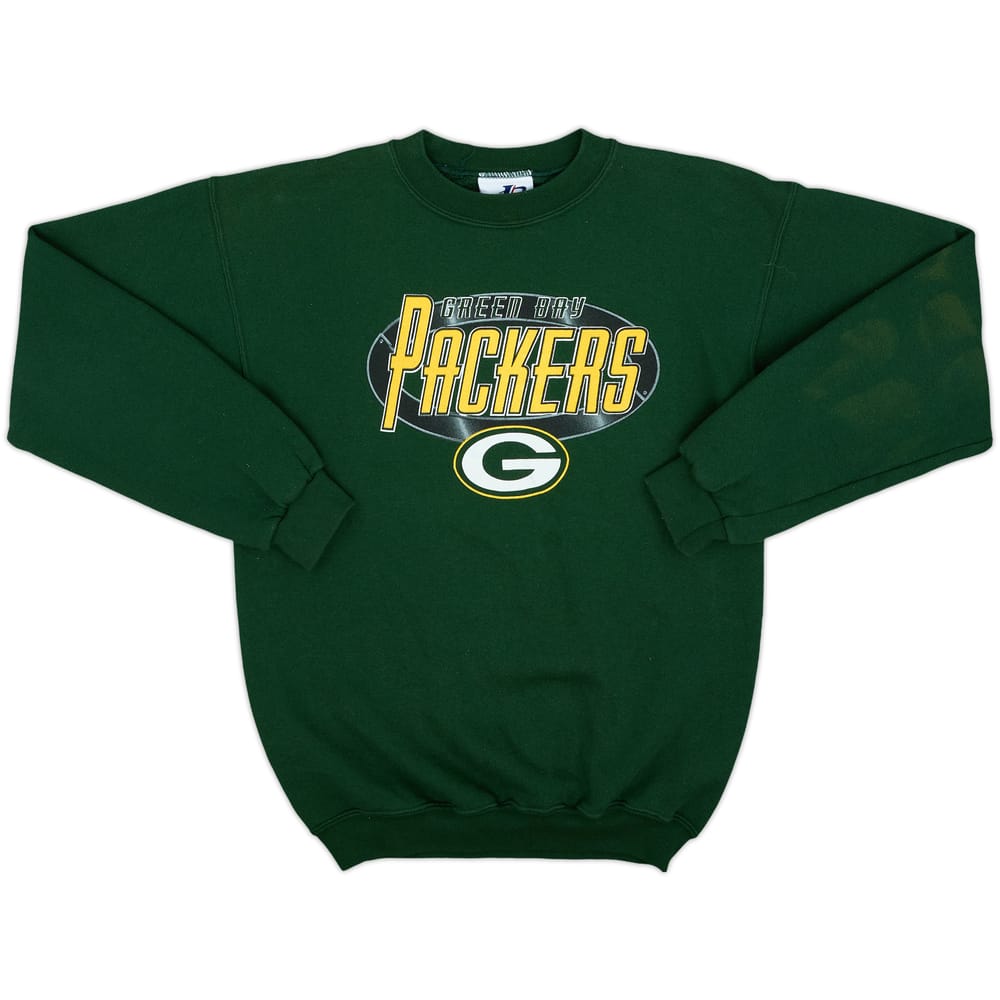 1990s Green Bay Packers Logo Athletic Sweat Top - 6/10 - (L.Boys)