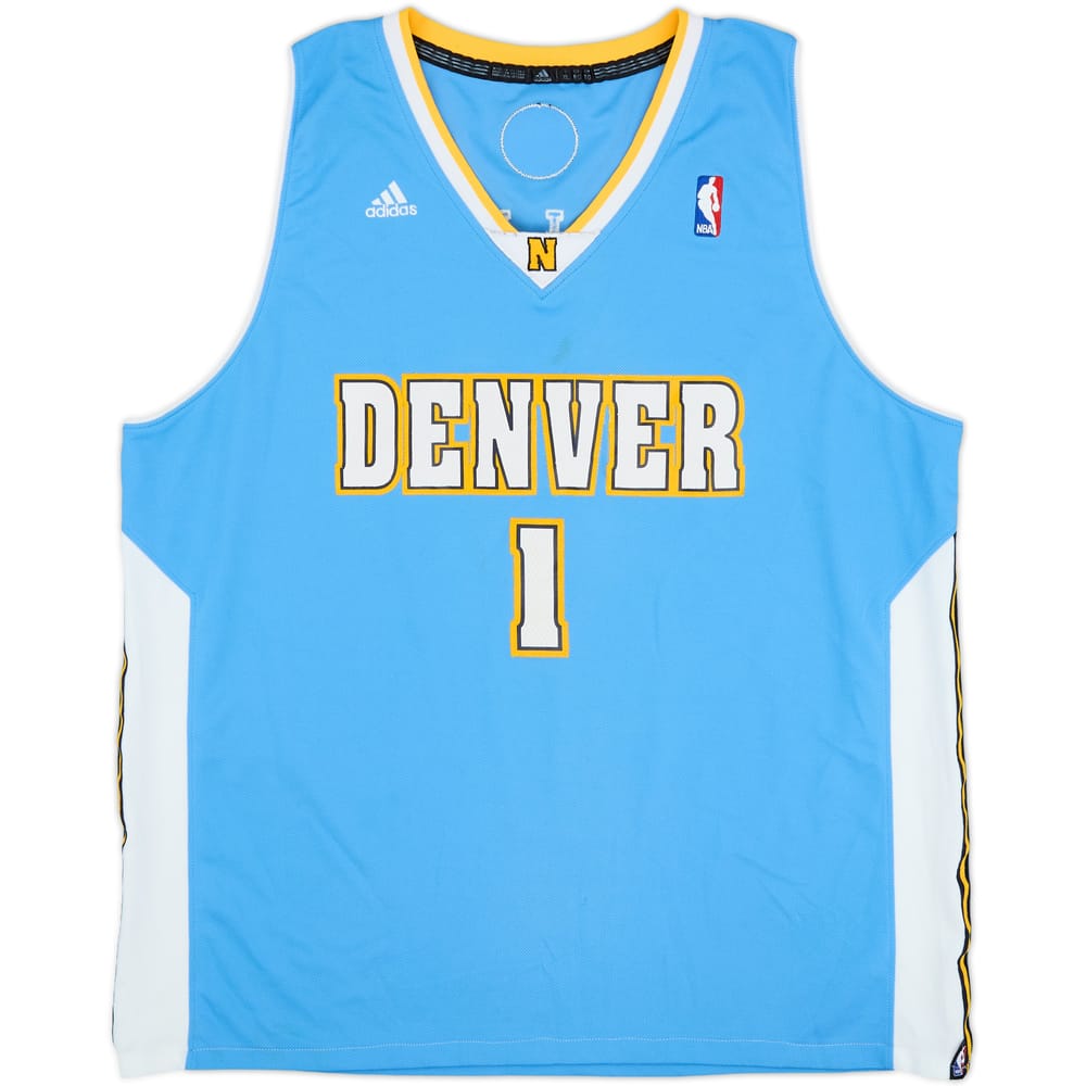 2010-11 Denver Nuggets Billups #1 adidas Swingman Away Jersey - 5/10 - (XL)