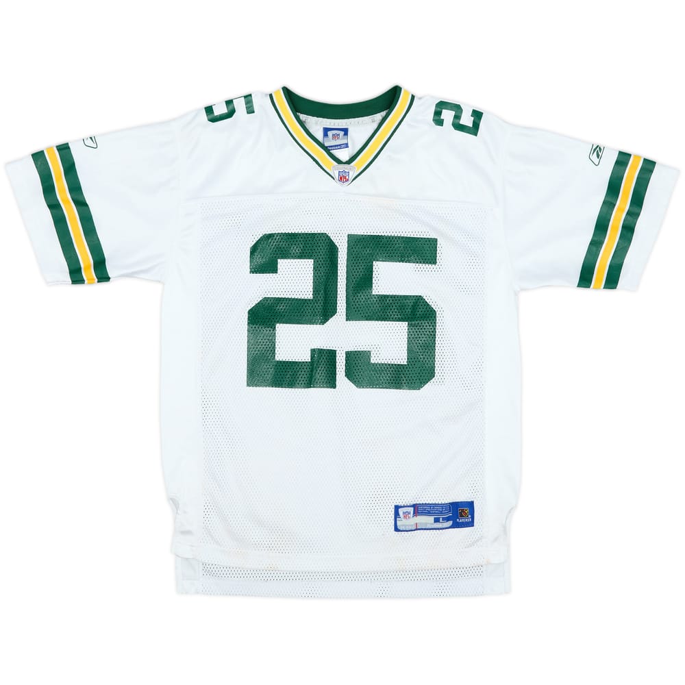2007 Green Bay Packers Grant #25 Reebok On Field Away Jersey - 8/10 - (L.Boys)