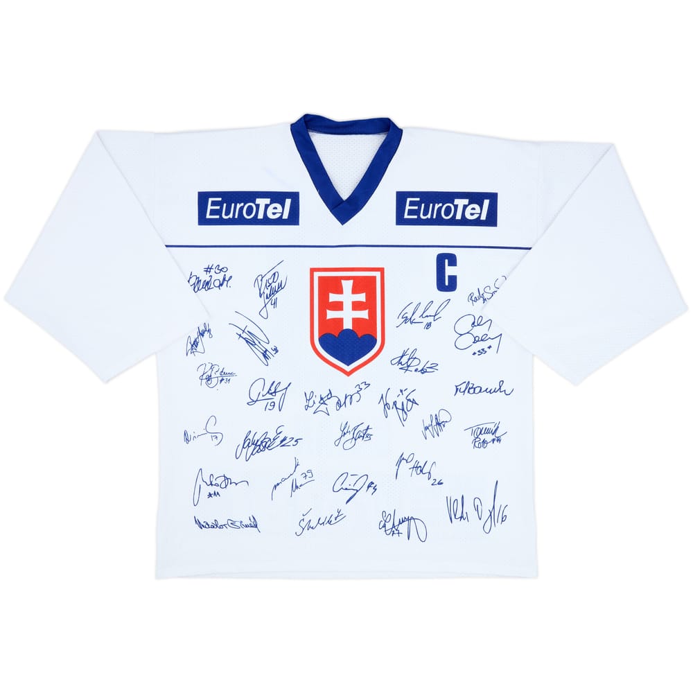2002 Slovakia Satan #18 'Signed' Home Jersey - 8/10 - (XL)