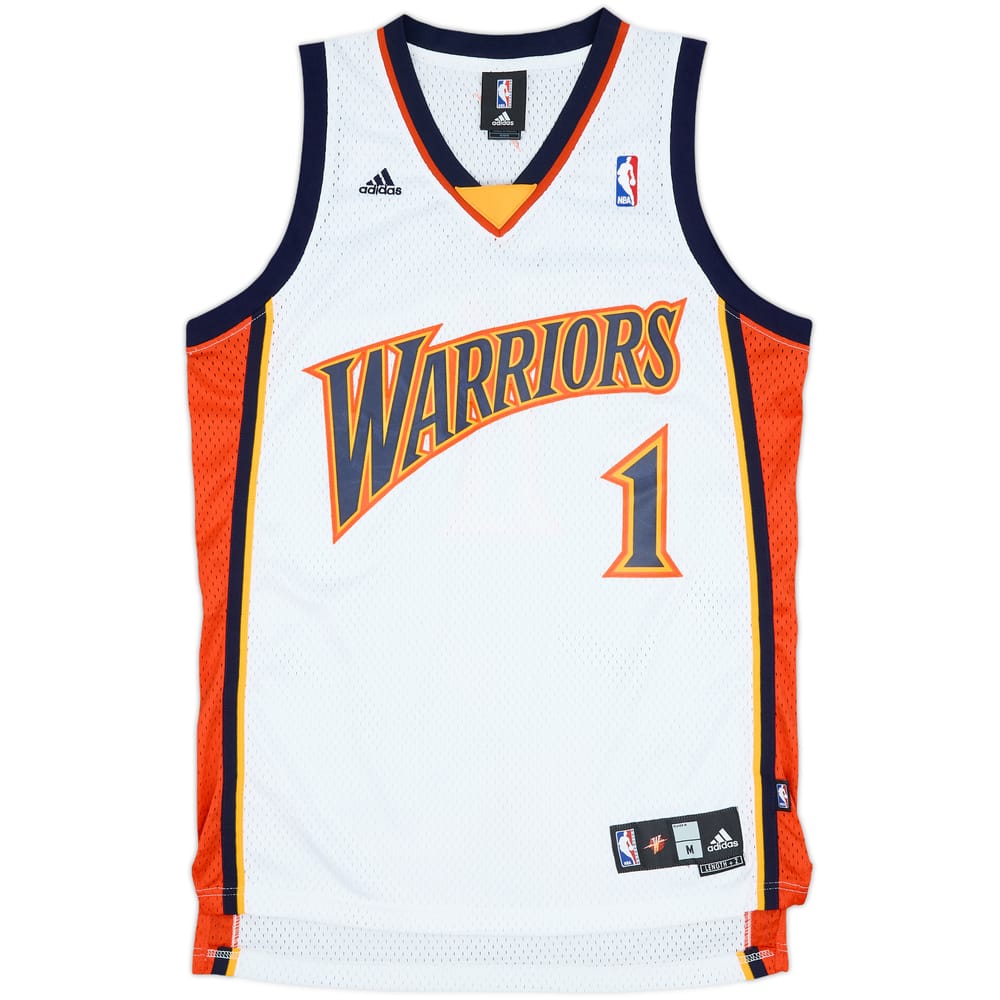 2007-09 Golden State Warriors Jackson #1 adidas Swingman Home Jersey - 8/10 - (M)