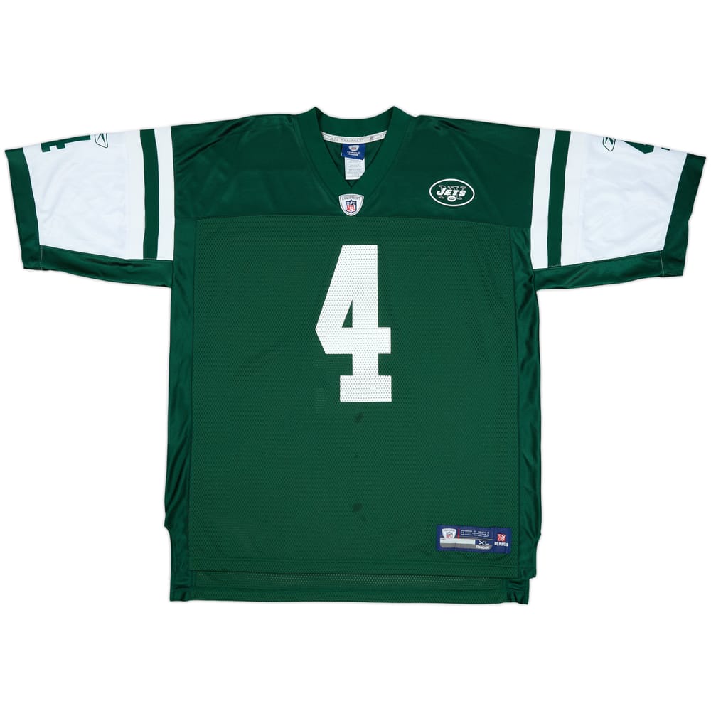 2008 New York Jets Favre #4 Reebok On Field Home Jersey - 8/10 - (XL)