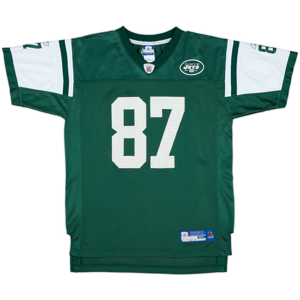 2005-06 New York Jets Coles #87 Reebok On Field Home Jersey - 3/10 - (XL.Boys)