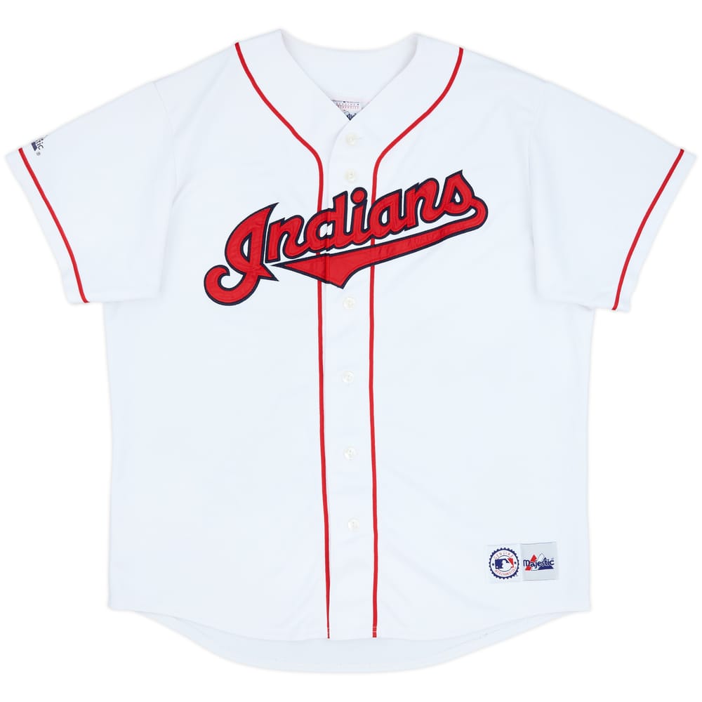 2000-01 Cleveland Indians Majestic Home Jersey - 9/10 - (XL)
