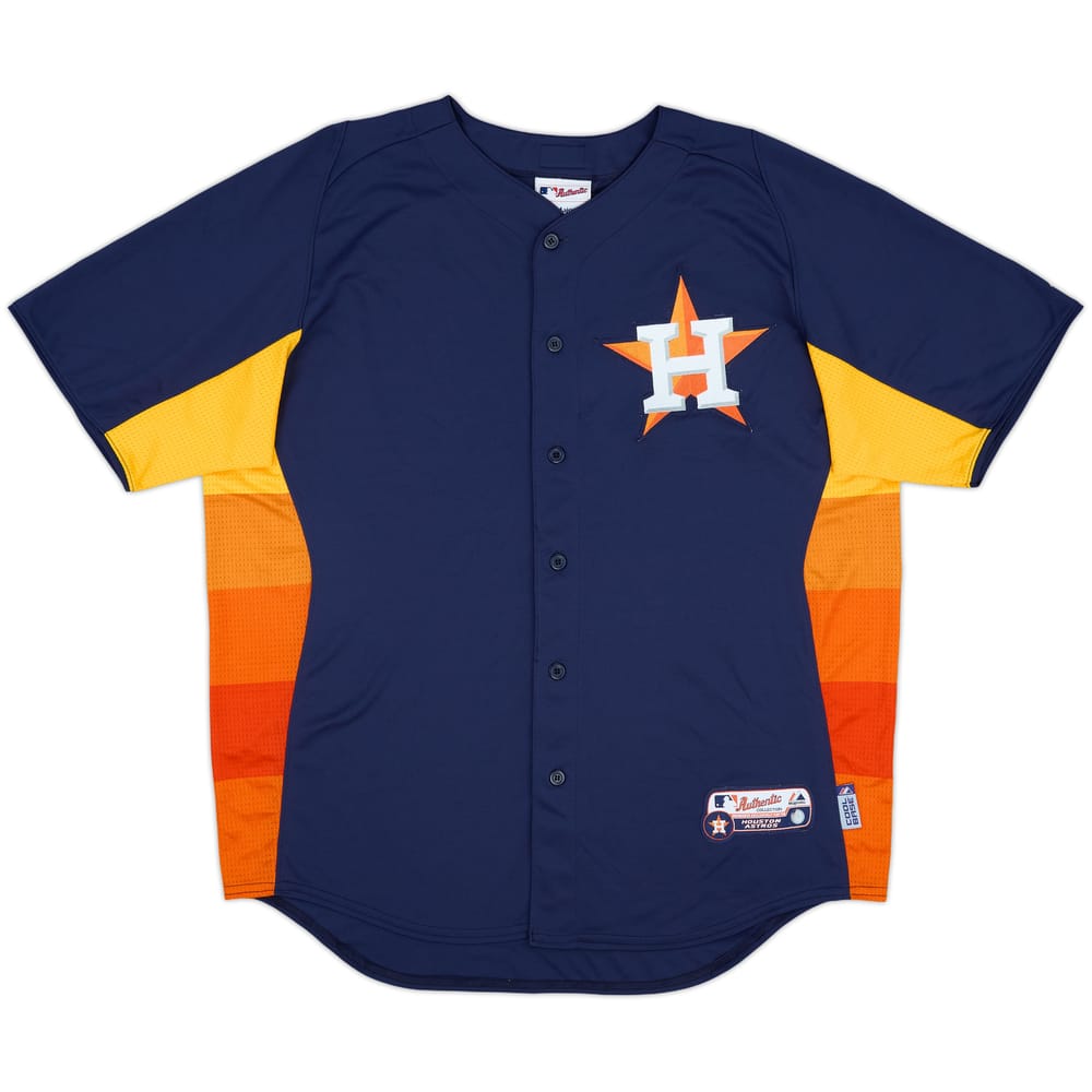 2013-14 Houston Astros Majestic Authentic Batting Practice Jersey - 9/10 - (L)