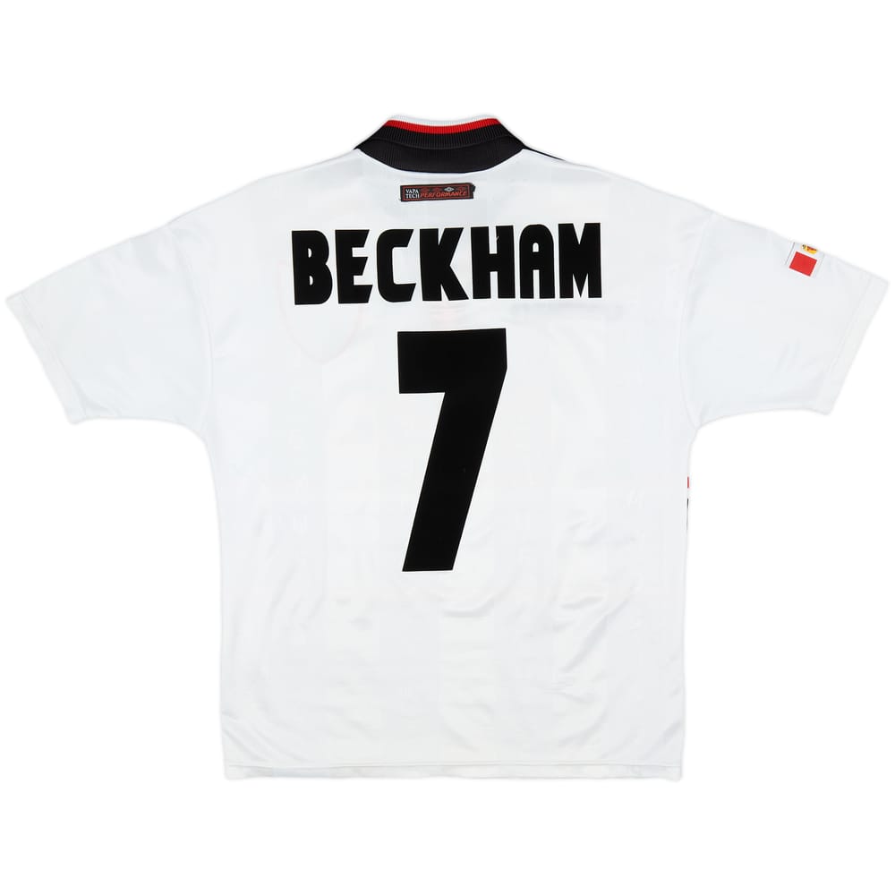 1997-99 Manchester United Away Shirt Beckham #7 - 8/10 - (Y)