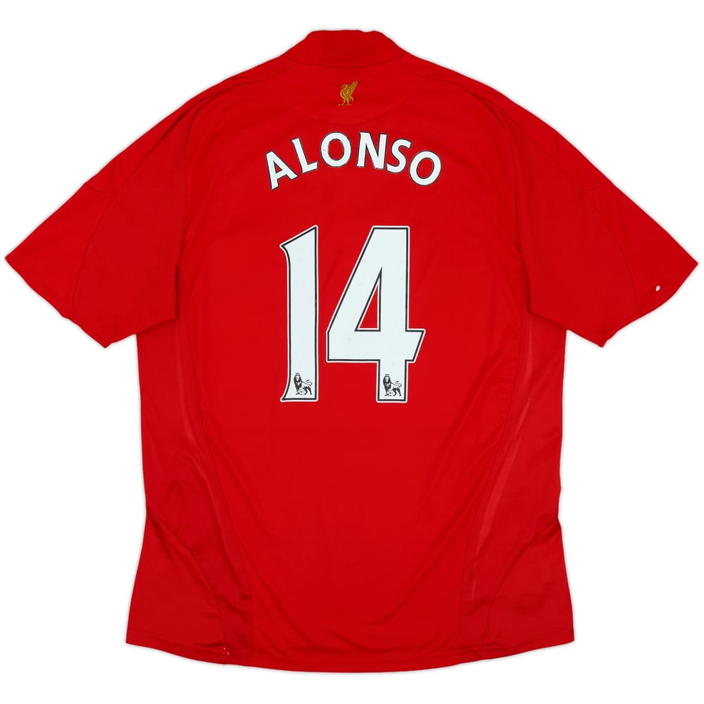 2008-10 Liverpool Home Shirt Alonso #14 - 6/10 - (L)