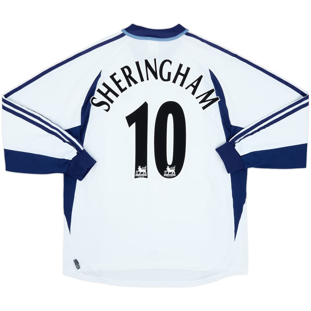 2001-02 Tottenham Home L/S Shirt Sheringham #10 - 7/10 - (XL)