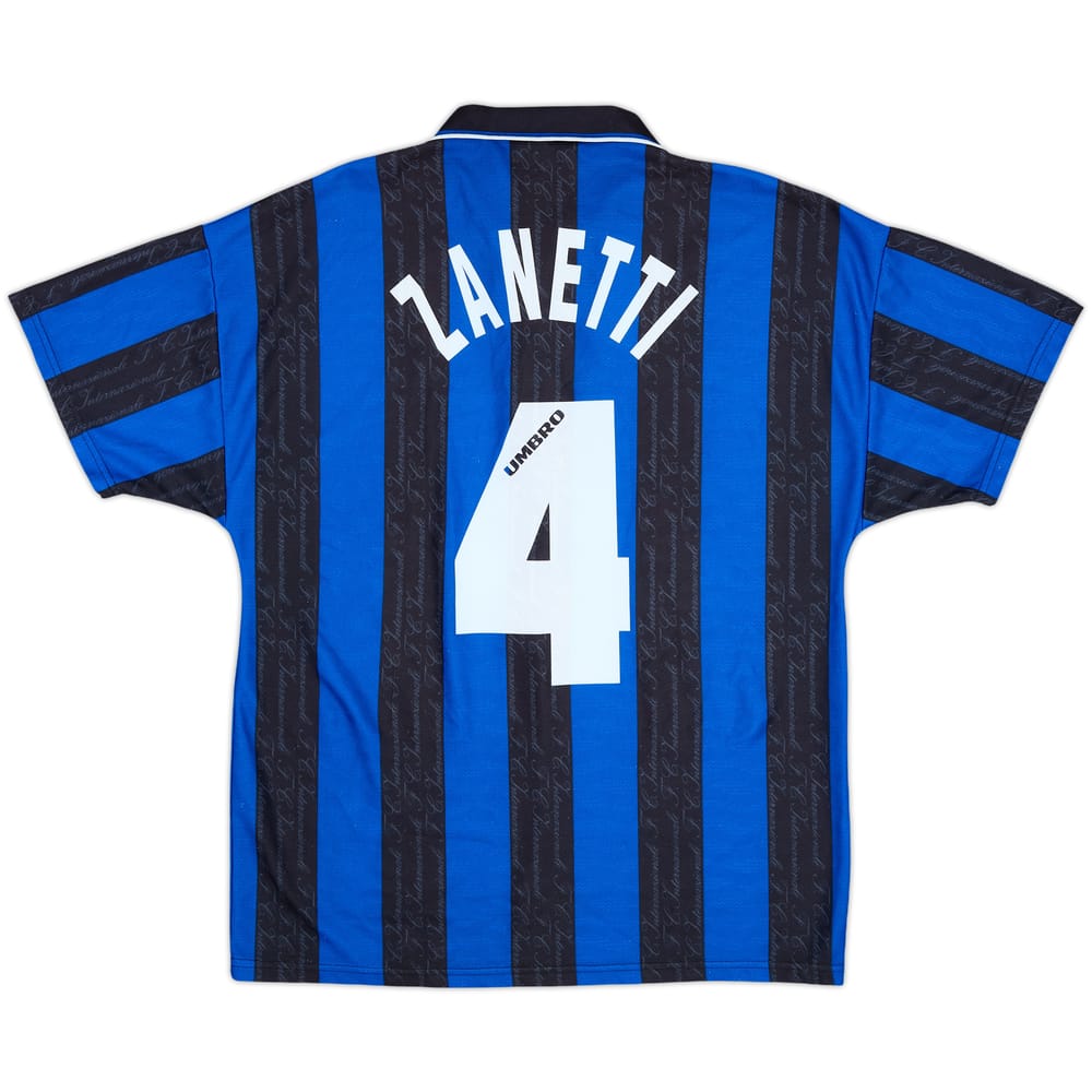 1996-97 Inter Milan Home Shirt Zanetti #4 - 9/10 - (M)