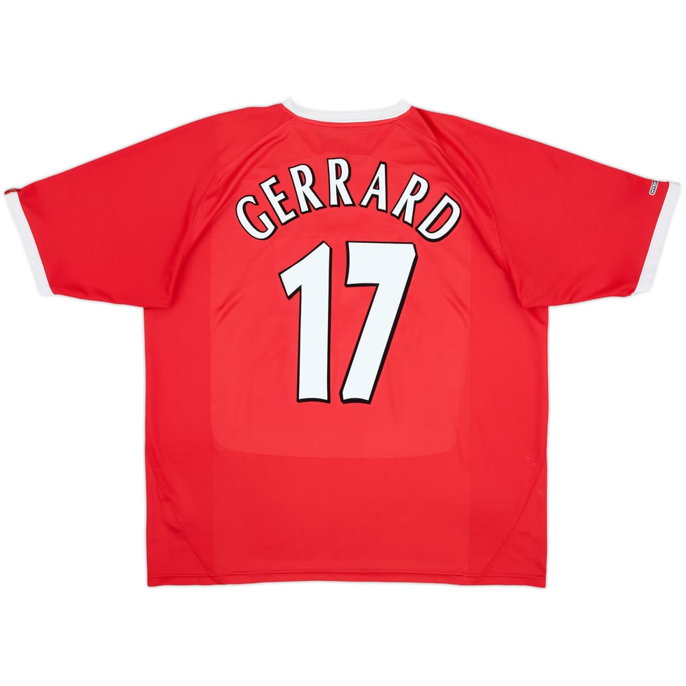 2001-03 Liverpool CL Shirt Gerrard #17 - 8/10 - (XL)