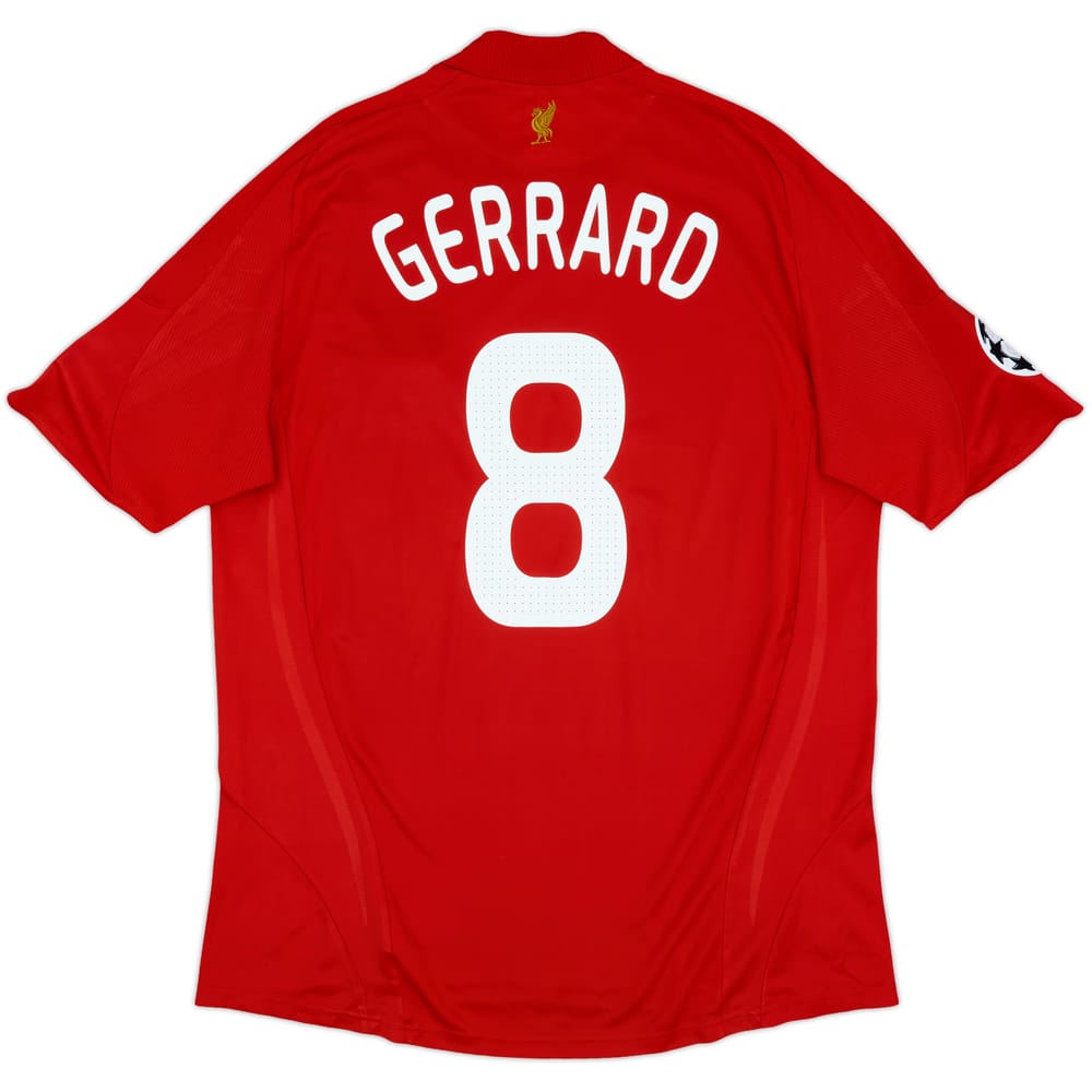 2008-10 Liverpool Home Shirt Gerrard #8 - 7/10 - (XL)