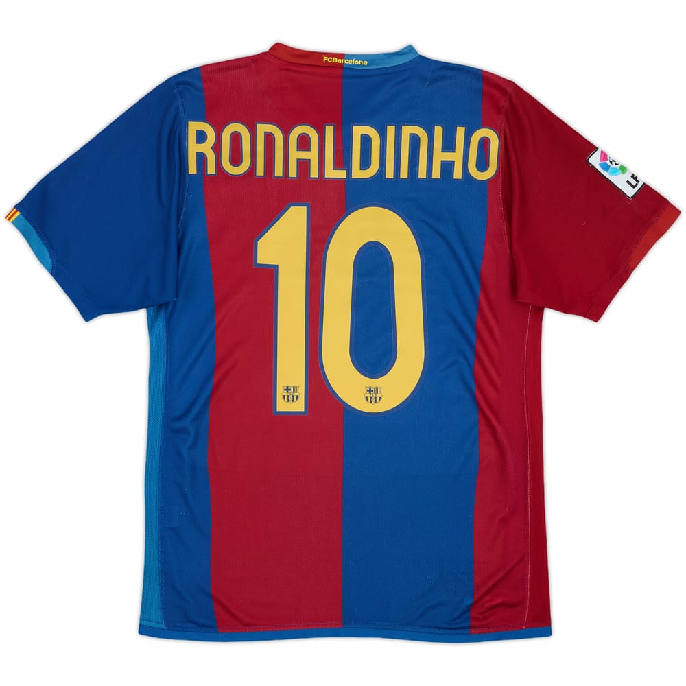 2006-07 Barcelona Home Shirt Ronaldinho #10 - 7/10 - (S)